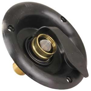 321B36A City Water Dish- Black With 0.5 In. Mpt