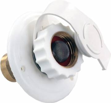 62135 City Water Flange, White, Plastic