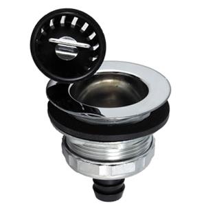 STRAINER W/THREADED BASKET, LOCKNUT, AND RUBBER WASHER