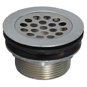 SHOWER STRAINER W/GRID, LOCKNUT, AND RUBBER WASHER