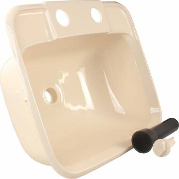 MOLDED LAVATORY SINK, PARCHMENT