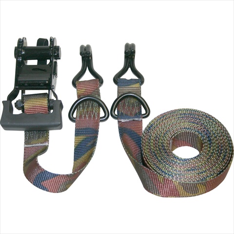 3548 16 Ft. X 1.25 In. Ratchet Tie-Down Pro Grade With J-Hooks- Camo- 2 Pack