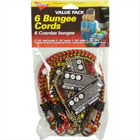 6306 Bungee Cord Multi-Pack, 6 Pieces