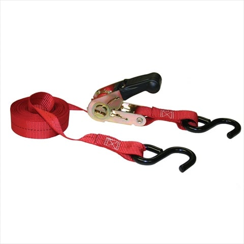 85513 13 Ft. X 1 In. Ratchet Tie-Down With S-Hooks & Padded Handle