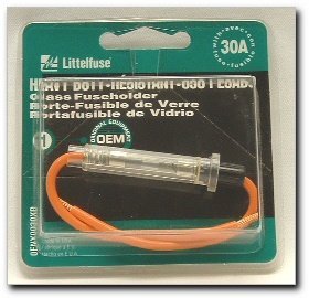 LITTELFUSE FNY30BP Glass Inline Fuse Holder with Fuse