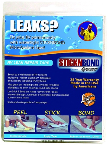 LEISURE TIME 60021 4 x 60 in. Sticknbond Rep-Kit White