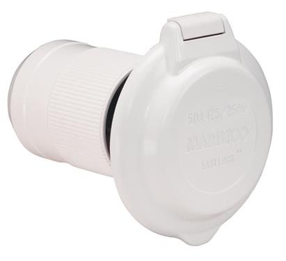 6344ELBRV RV Trailer Camper Easy Lock Contoured Inlet 50 Amp