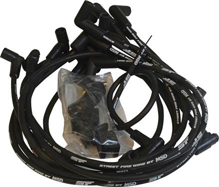 5554 Street Fire Wires Spark Plug Wire Set, Black