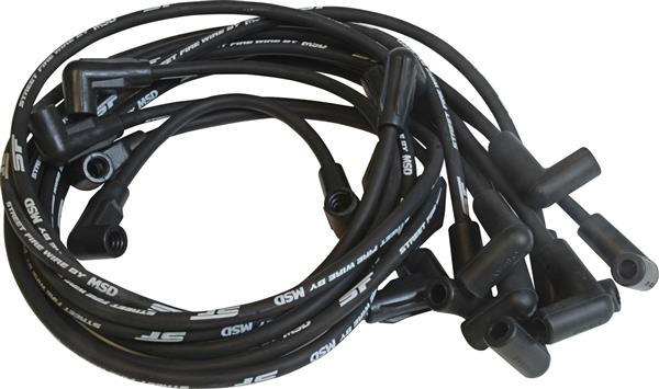 5562 Street Fire Wires Spark Plug Wire Set, Black