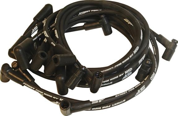 5566 Street Fire Wires Spark Plug Wire Set, Black, 1975-1982 Chevrolet Corvette