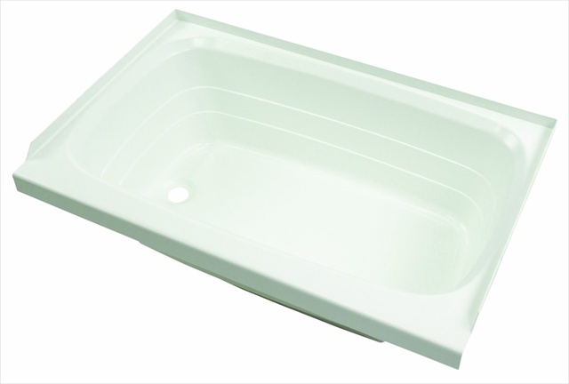 Lippert Bathtub with Left-Side Drain, 24" x 36", White | ABS Acrylic | Camping World