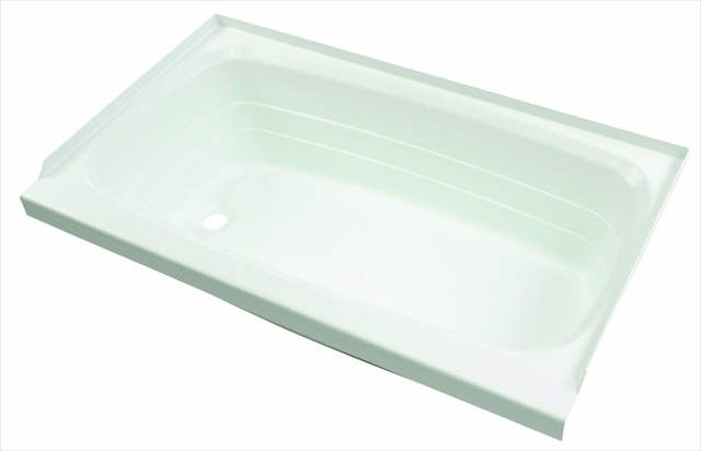 Lippert Bathtub with Right-Side Drain, 24" x 40", White | ABS Acrylic | Camping World
