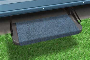 STEPS AND STEP RUGS RV Wrap Around Hook And Spring 18 Inch Width Atlantic Blue MicroRibbed Textu