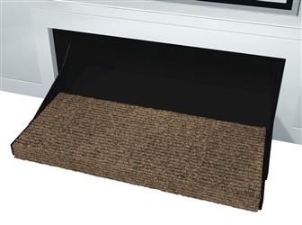 STEPS AND STEP RUGS RV Wrap Around Hook And Spring 23 Inch Width Walnut Brown MicroRibbed Textur