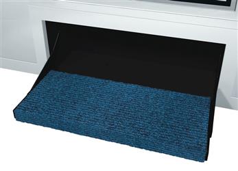 STEPS AND STEP RUGS RV Wrap Around Hook And Spring 23 Inch Width Atlantic Blue MicroRibbed Textu