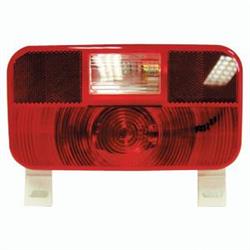 Peterson Manufacturing Peterson Mfg Incandescent Stop/Turn/Tail, Rectangular, RV w/ Reflex w/ License Light & Bracket & Back-Up in Red | Camping World