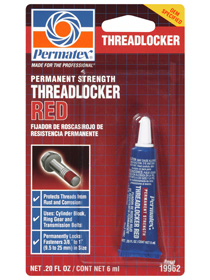 19962 Permanent Strength Threadlocker Red