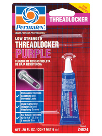 Permatex Low Strength Threadlocker Purple Formula, 6 ml Tube (24024)