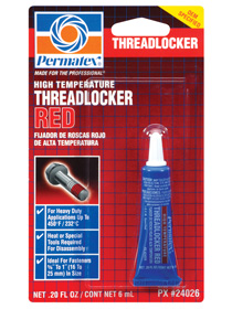 Automotive Surface Insensitive Red Threadlocker - 6 mL