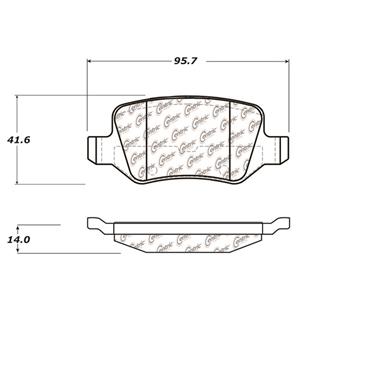 Stop Tech 10413580 Brake Pad - Semi Metallic