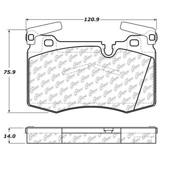 10414030 Brake Pad 2007-2013 Mini Cooper - Semi Metallic