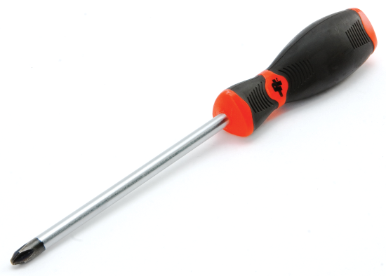 W30968 No.3 Tip Phillips Screw Driver with Shaft & Clear Handle, 6 in.