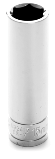 W32415 0.5 In. Drive 15 mm. 6 Point Deep Well Socket
