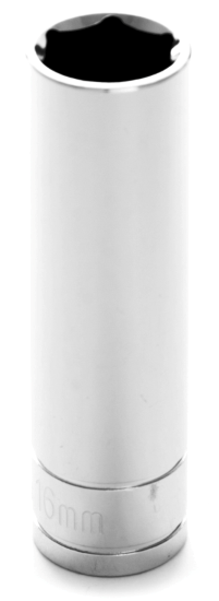 Performance Tool 1/2" Drive 6-Point Metric 16mm Deep Socket (W32416)