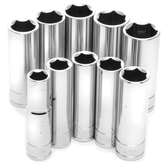 W38402 0.38 In. Drive 6 Ponit Met Deep Well Socket Set