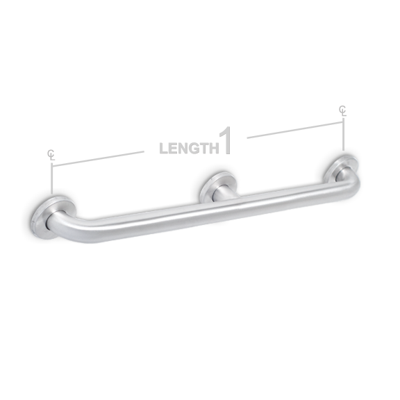 Picture of AJW UG20-B60 60 In. Concealed Set Screw Flange Grab Bar - Configuration B