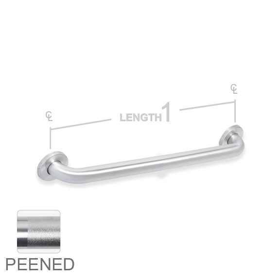 Picture of AJW UG20X-A50 50 In. Concealed Set Screw Flange Grab Bar- Peened Grip - Configuration A