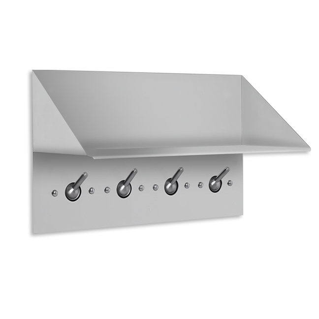 Picture of AJW US51 18 In. Collapsible Security Hook Strip & Shelf- 4 Hooks - Surface Mounted