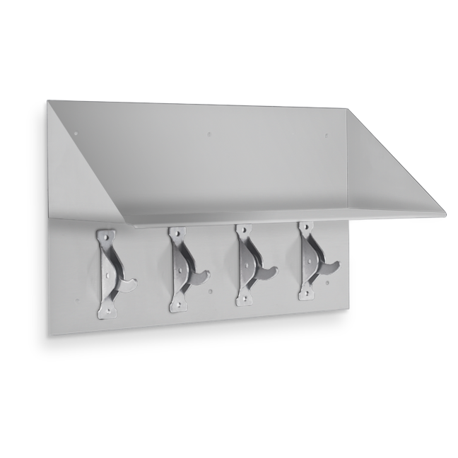 Picture of AJW US54 18 In. Collapsible Security Hook Strip & Shelf- 4 Hooks- Exposed Mounting - Surface Mounted