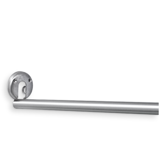 Picture of AJW UX1-E36 1 In. Diameter Shower Curtain Rod&#44; 36 In. L - E-Type Flange