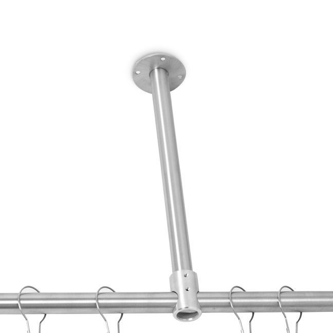 Picture of AJW UX1-V18 1 In. Diameter Vertical Shower Curtain Rod&#44; 18 In. L