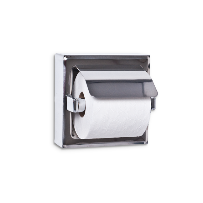 Picture of AJW UX71-BF-SM Single Bright Hooded Toilet Tissue Dispenser - Surface Mounted