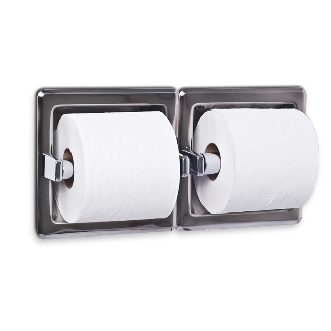 Picture of AJW UX75-BF Dual Bright Toilet Tissue Dispenser - Recessed