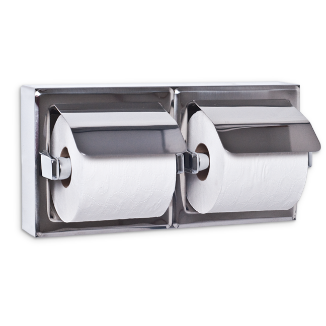 Picture of AJW UX76-BF-SM Dual Bright Hooded Toilet Tissue Dispenser - Surface Mounted