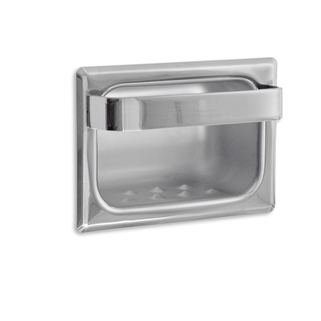 Picture of AJW UX81-BF Bright Soap Dish With Wash Cloth Bar - Recessed