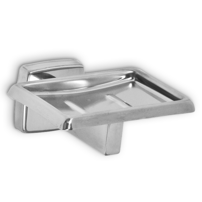AJW UX121-BF Bright Soap Dish Without Drainage Holes - Surface Mounted