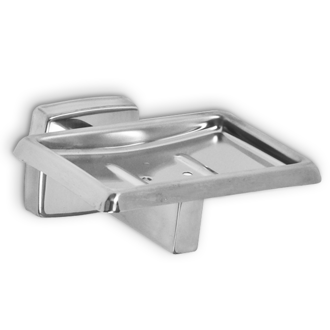 AJW UX122-SF Satin Soap Dish With Drainage Holes - Surface Mounted