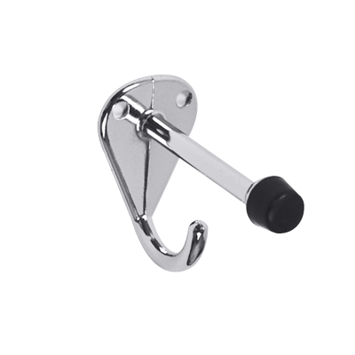 Picture of AJW UB14 Chrome Hat & Coat Hook With Bumper