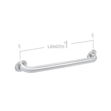 Picture of AJW UG120-A12 12 In. Exposed Flange&#44; 1.25 In. Diameter Grab Bar - Configuration A