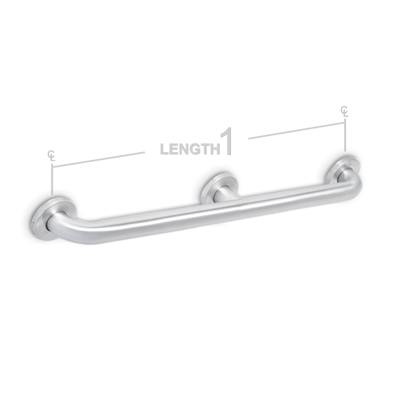 Picture of AJW UG120-B72 72 In. Exposed Flange&#44; 1.25 In. Diameter Grab Bar - Configuration B