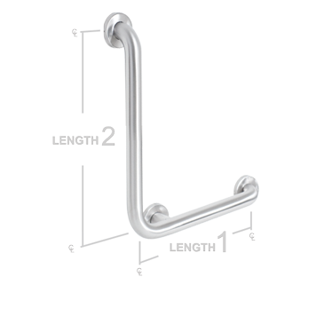 Picture of AJW UG120-K1632L 16 X 32 In. Exposed Flange&#44; 1.25 In. Diameter Grab Bar - Configuration K