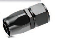 -6 AN Hose, -6 AN Outlet, Straight, Anodized, Black, Aluminum, Single