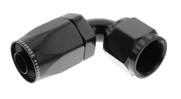 6090102 Non-Swivel An Hose End Black
