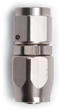 Russell-Edel 610021 Full Flow Straight Silver Hose End Fitting - Silver
