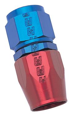 Russell-Edel 610030 Red & Blue Full Flow Straight Hose End Fitting