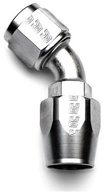 Russell-Edel 610091 Silver Full Flow 45 Degree Hose End Fitting